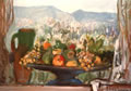 Natura morta con paesaggio, 1983-’84, olio su tela, cm 50x70, Frattamaggiore, collezione privata